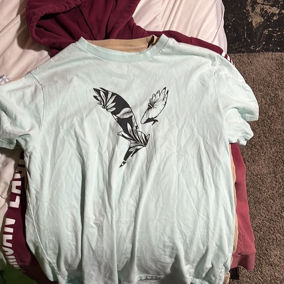 American eagle hoodie and shirts. alright condition mark on hoodie an tan shirt. - Picture 3 of 3